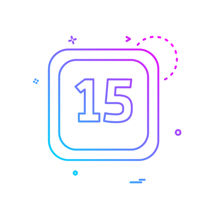 15 Date Calender icon design vectorのイラスト素材