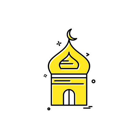 Mosque icon design vectorのイラスト素材