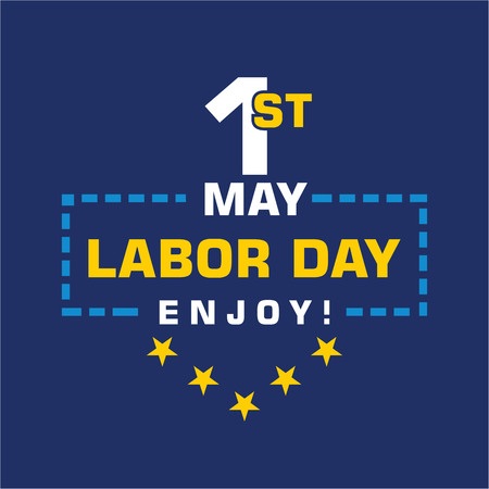 Happy Labour day design with creative background vectorのイラスト素材