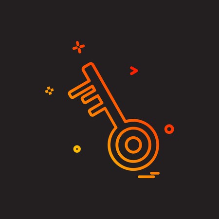 Key icon design vectorのイラスト素材