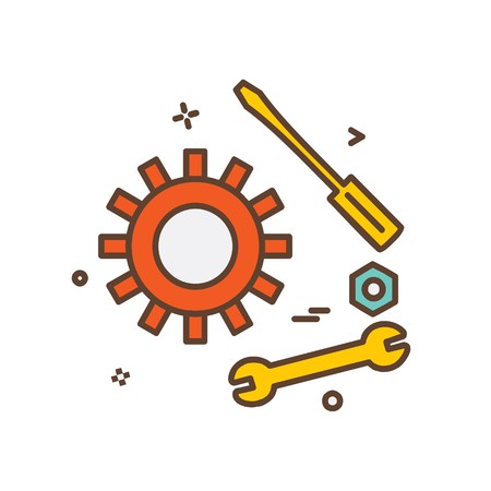 Gear icon design vectorのイラスト素材