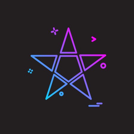 Star icon design vectorのイラスト素材