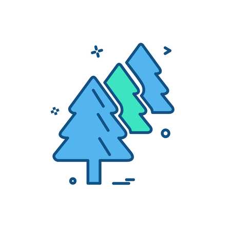 Christmas tree icon design vectorのイラスト素材