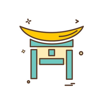 Bridge icon design vectorのイラスト素材