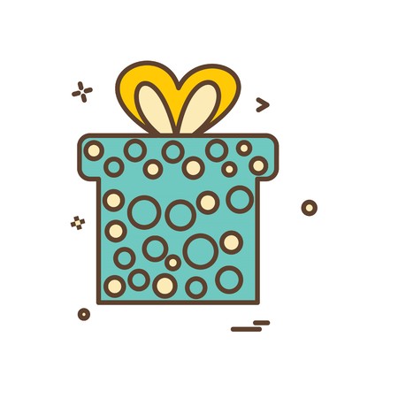 Giftbox icon design vectorのイラスト素材