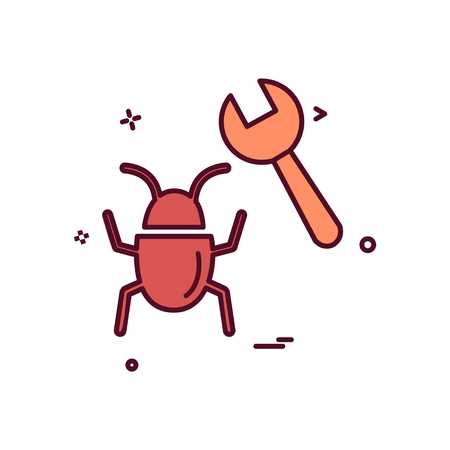 bug icon design vectorのイラスト素材