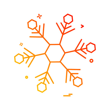 Snow flakes icon design vectorのイラスト素材