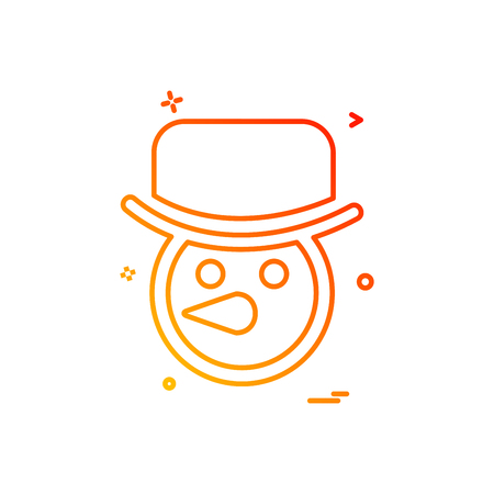 Snowman icon design vectorのイラスト素材