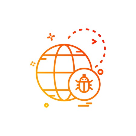 Cyber security icon design vectorのイラスト素材