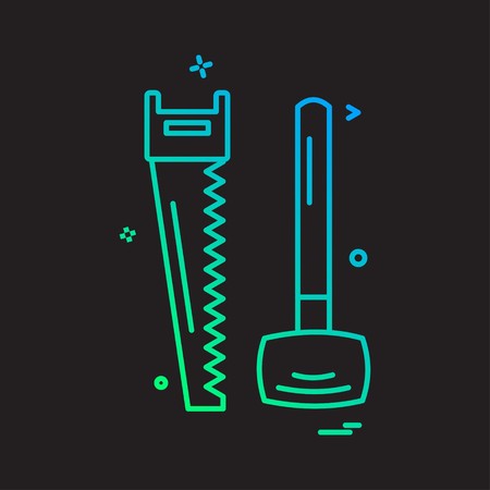 Day hammer labor labour saw icon vector designのイラスト素材