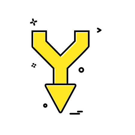 Down arrow icon design vectorのイラスト素材