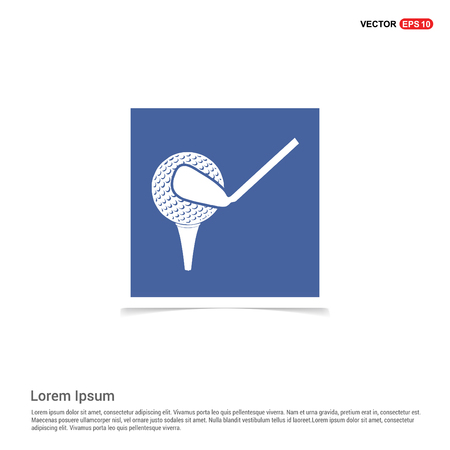Golf Bat Icon - Blue photo Frameのイラスト素材