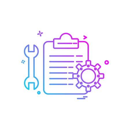 Car Workshop icon design vectorのイラスト素材