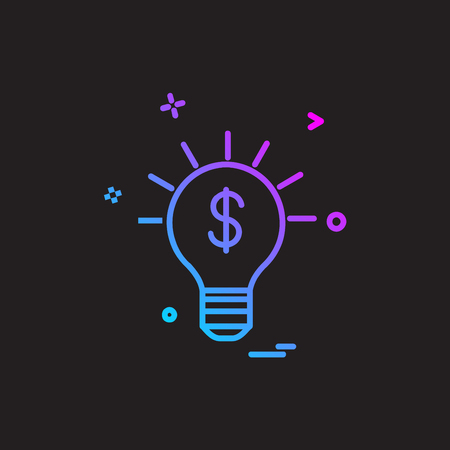 Idea icon design vectorのイラスト素材