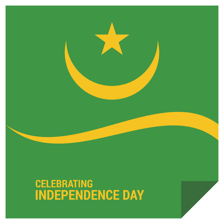 Mauritania Flag design vectorのイラスト素材