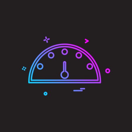 Meter icon design vectorのイラスト素材