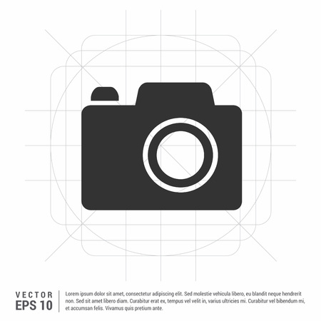 Photo camera iconのイラスト素材