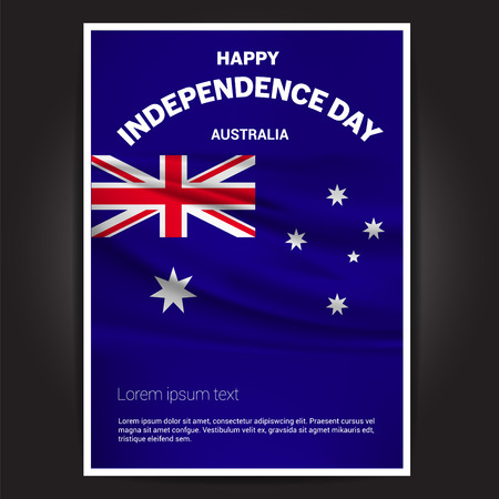 Happy Indpendence day design card vector with flagsのイラスト素材