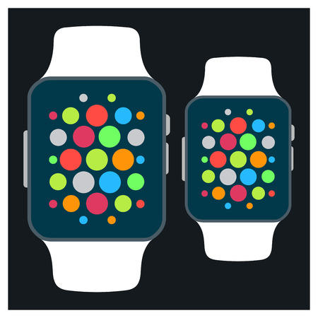 Smart Watches creative design with typography vectorのイラスト素材