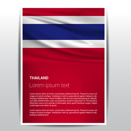 Thailand flag design vectorのイラスト素材