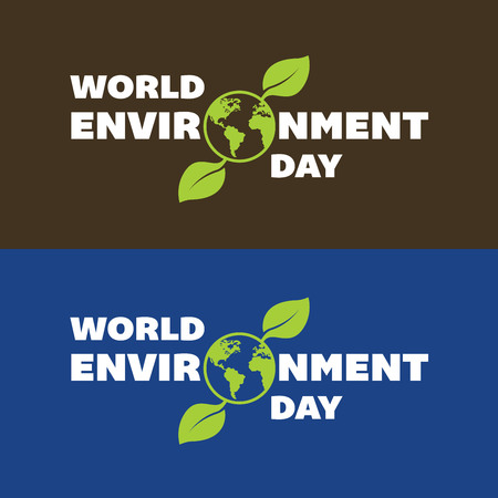 World Environment day card with light background and typographyのイラスト素材