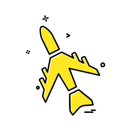 Aeroplane icon design vectorのイラスト素材