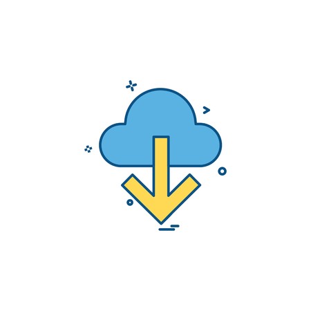 Cloud icon design vectorのイラスト素材