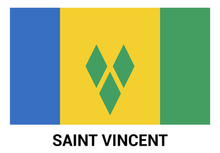 Saint Vincent flags design vectorのイラスト素材