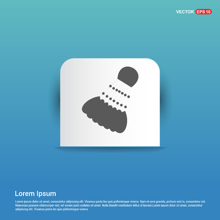 Shuttlecock Icon - Blue Sticker buttonのイラスト素材