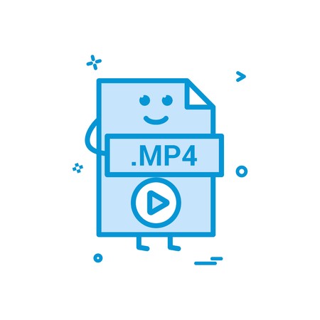Computer player file format type icon vector designのイラスト素材