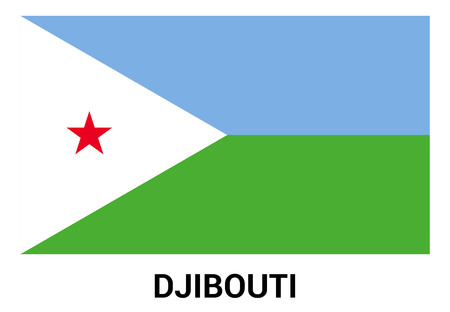 Djibouti flag design vectorのイラスト素材