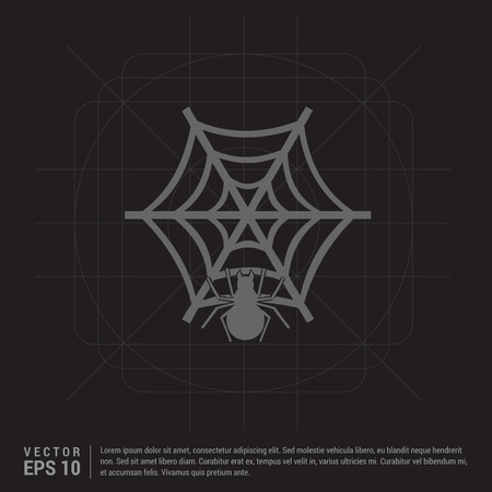 Halloween spider web iconのイラスト素材
