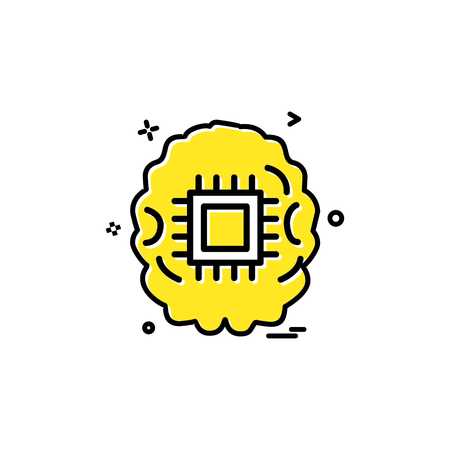 Artificial  intelligence robot icon vector designのイラスト素材
