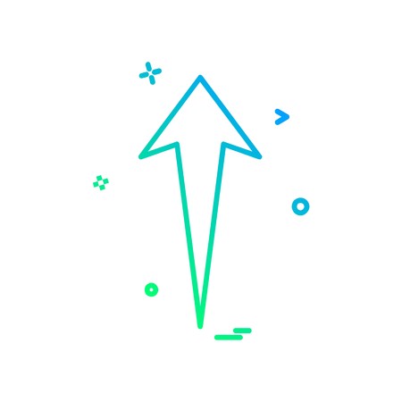Up arrow icon design vectorのイラスト素材