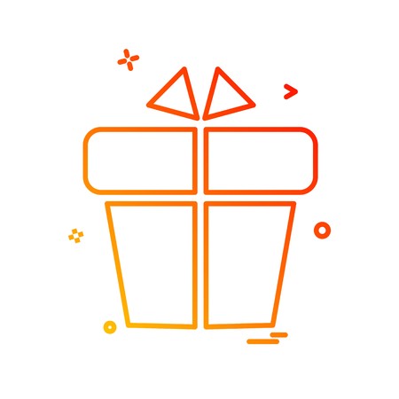 Giftbox icon design vectorのイラスト素材