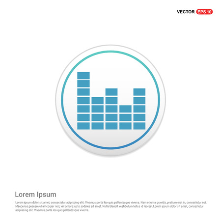 Sound Beats Icon - white circle buttonのイラスト素材