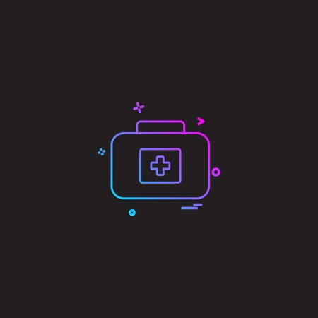 first-aid firstaid medical medicine box icon icon vector desigeのイラスト素材