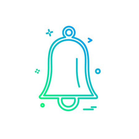 Bell icon design vectorのイラスト素材