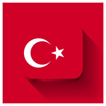 Turkey Flag design vectorのイラスト素材