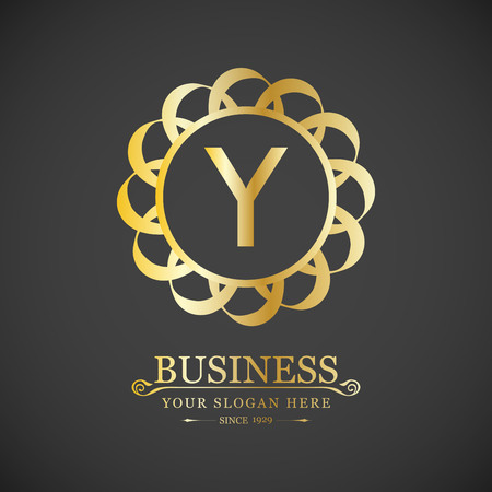 Alphabetic logo design with elegent design and typography vectorのイラスト素材