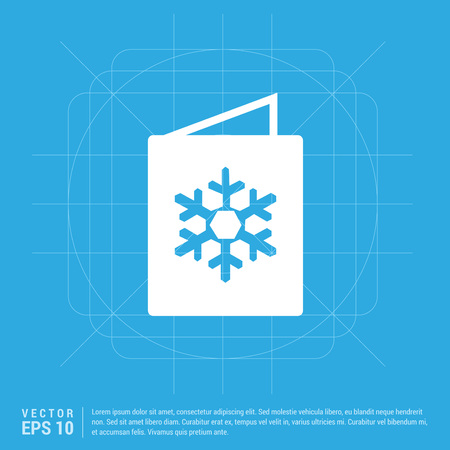 Snowflake flat iconのイラスト素材