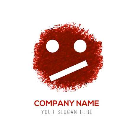 Emoji icon - Red WaterColor Circle Splashのイラスト素材