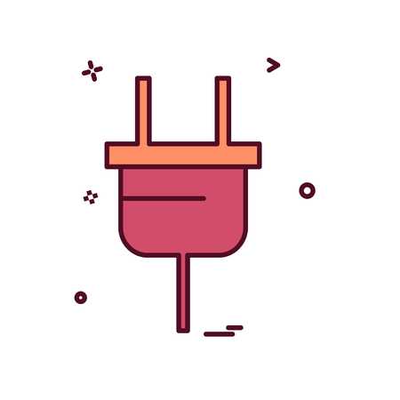 power plug icon design vectorのイラスト素材