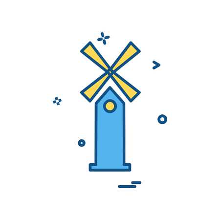 Air Turbine icon design vectorのイラスト素材