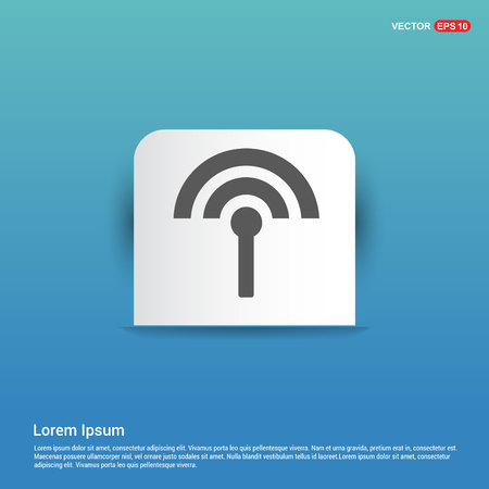 Wifi icon - Blue Sticker buttonのイラスト素材