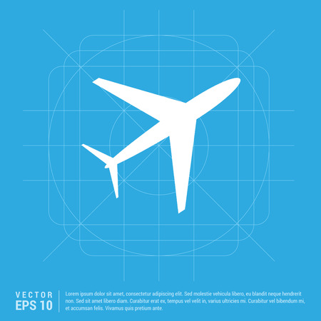 Airplane iconのイラスト素材