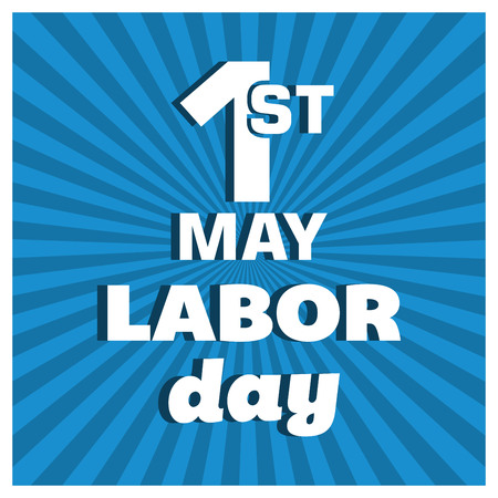 Happy Labour day card with typography vectorのイラスト素材