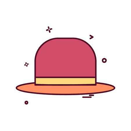 Hat icon design vectorのイラスト素材