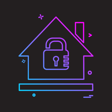 Secure Home icon design vectorのイラスト素材