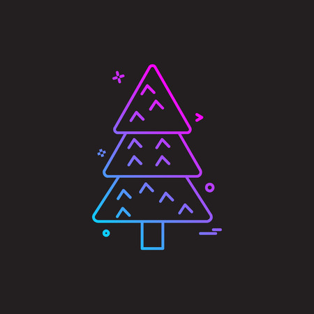 Tree icon design vectorのイラスト素材